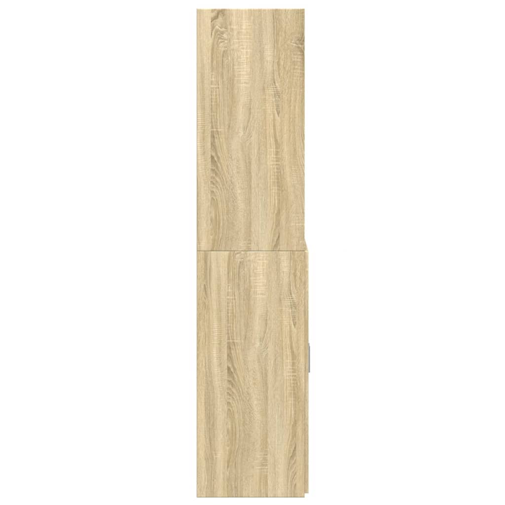 skab 80x42,5x185 cm konstrueret træ sonoma-eg