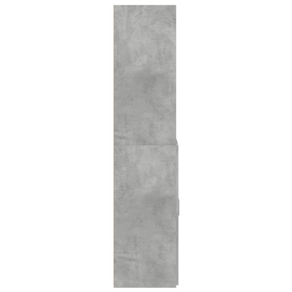skab 80x42,5x185 cm konstrueret træ betongrå