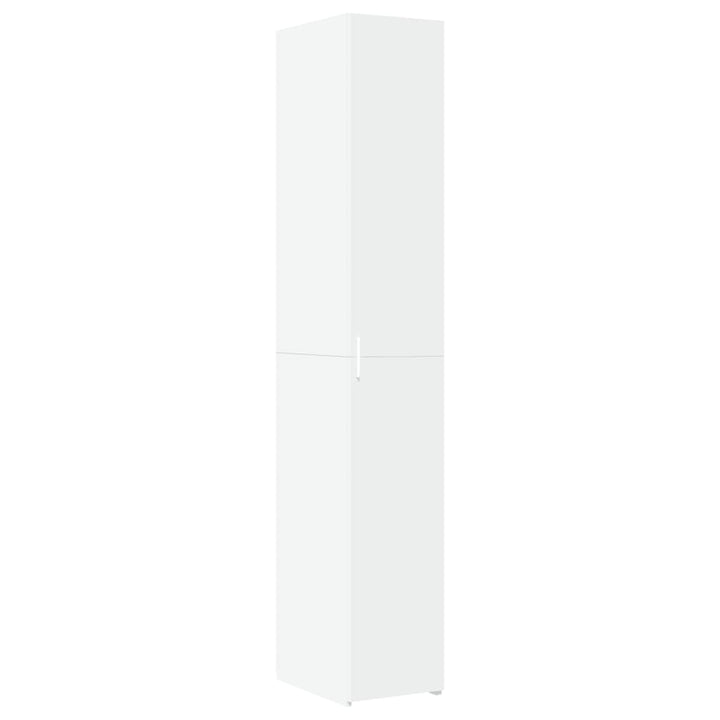 reol 30x42,5x185 cm konstrueret træ hvid
