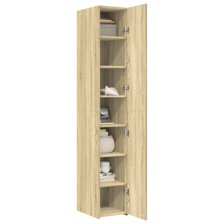reol 30x42,5x185 cm konstrueret træ sonoma-eg