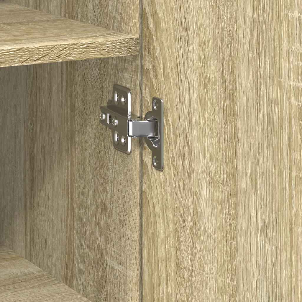 reol 30x42,5x185 cm konstrueret træ sonoma-eg