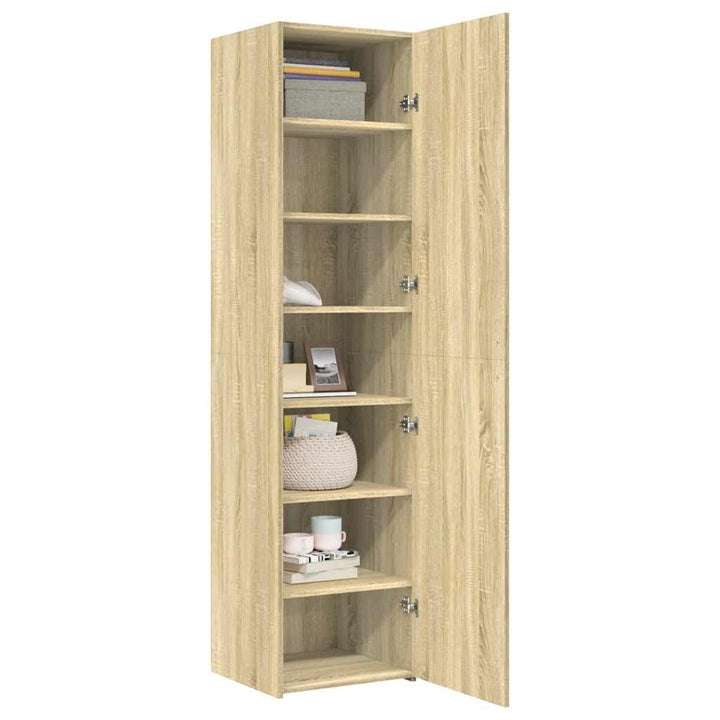 højskab 40x42,5x185 cm konstrueret træ sonoma-eg
