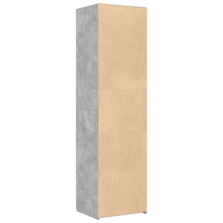 højskab 40x42,5x185 cm konstrueret træ betongrå