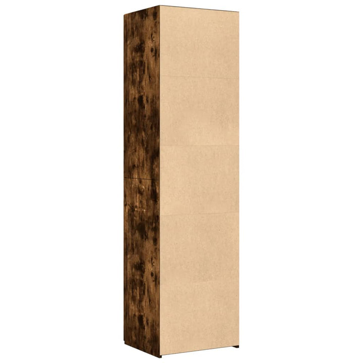 højskab 40x42,5x185 cm konstrueret træ røget egetræsfarve
