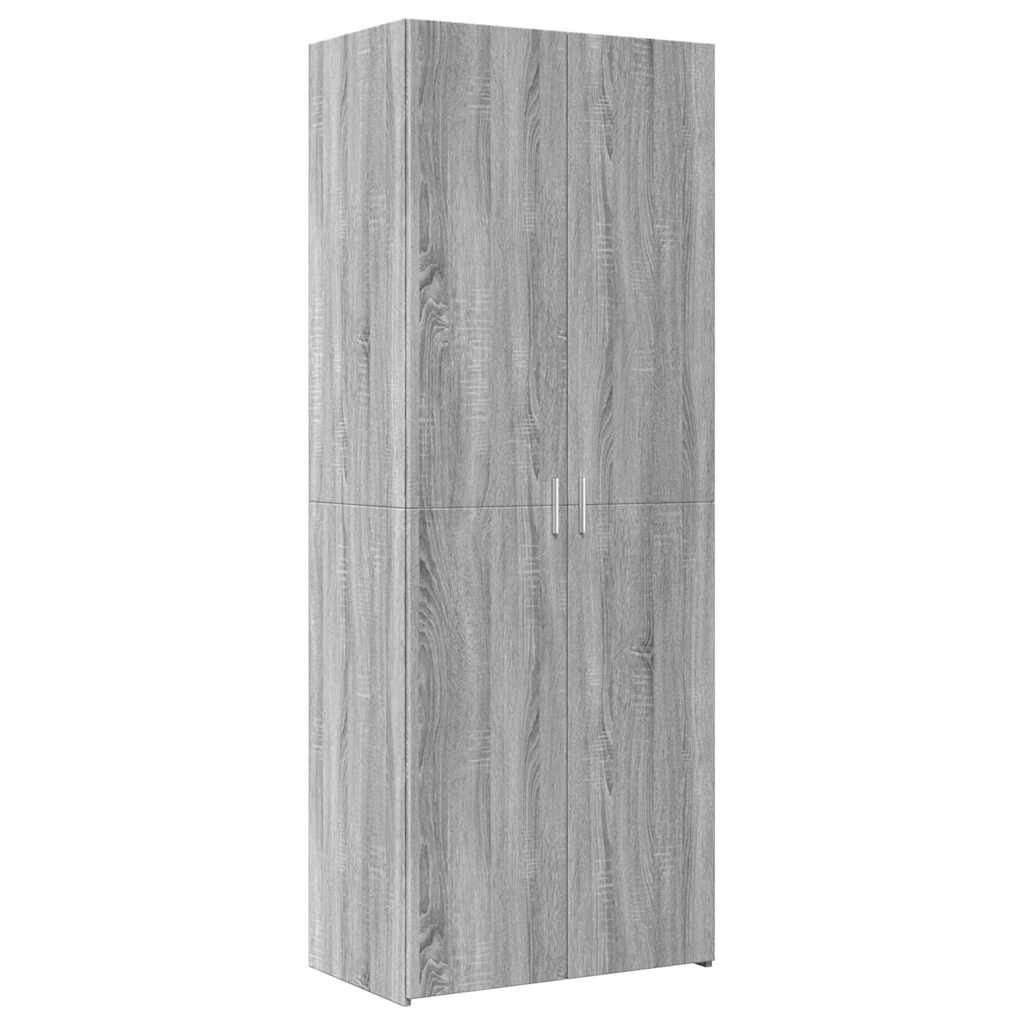 skab 70x42,5x185 cm konstrueret træ grå sonoma-eg