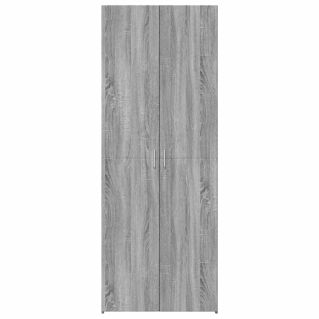 skab 70x42,5x185 cm konstrueret træ grå sonoma-eg