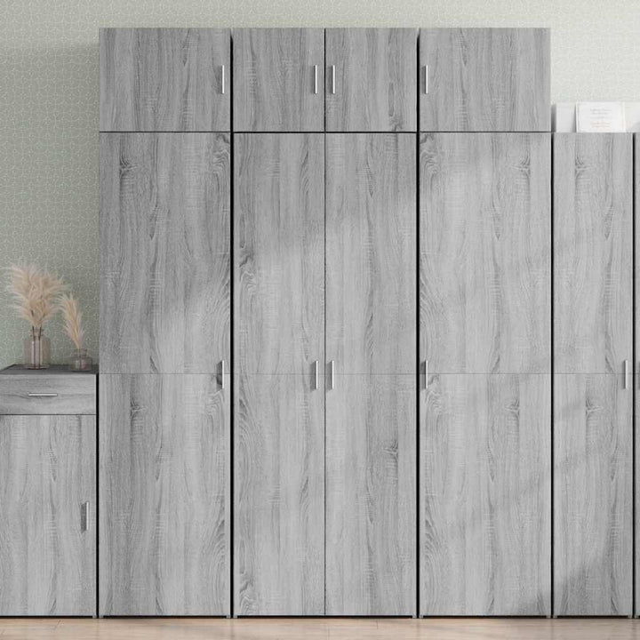 skab 70x42,5x185 cm konstrueret træ grå sonoma-eg