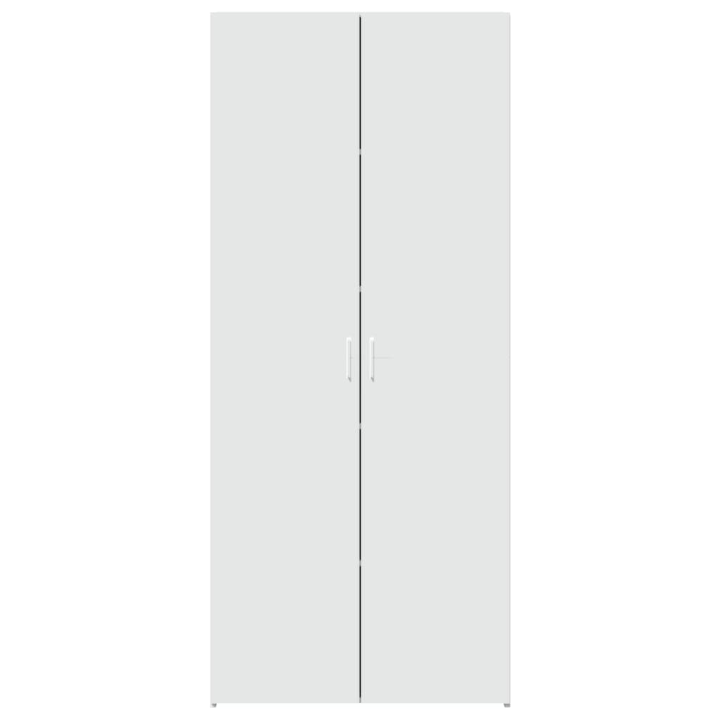skab 80x42,5x185 cm konstrueret træ hvid