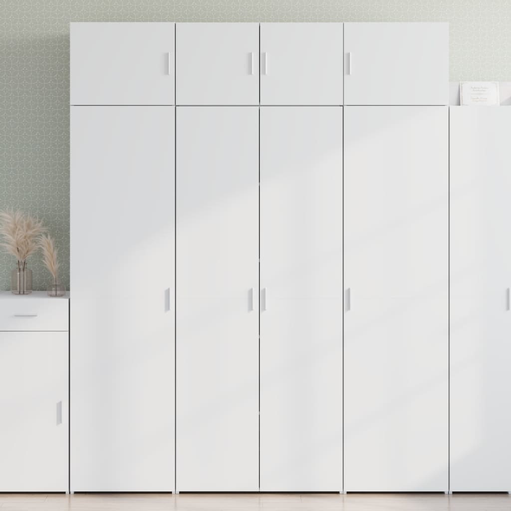 skab 80x42,5x185 cm konstrueret træ hvid