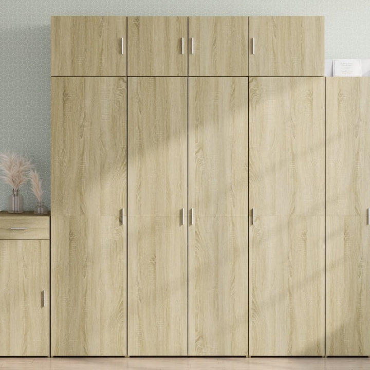 skab 80x42,5x185 cm konstrueret træ sonoma-eg