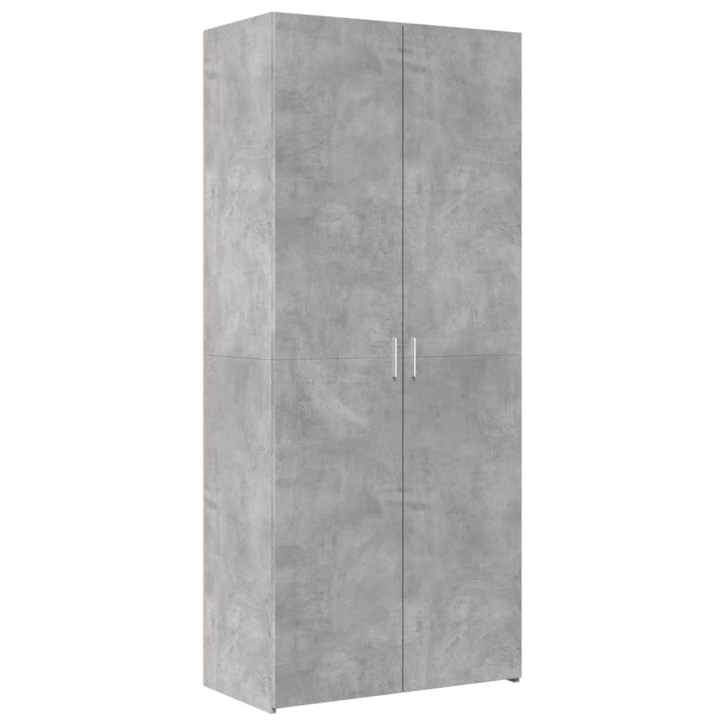 skab 80x42,5x185 cm konstrueret træ betongrå