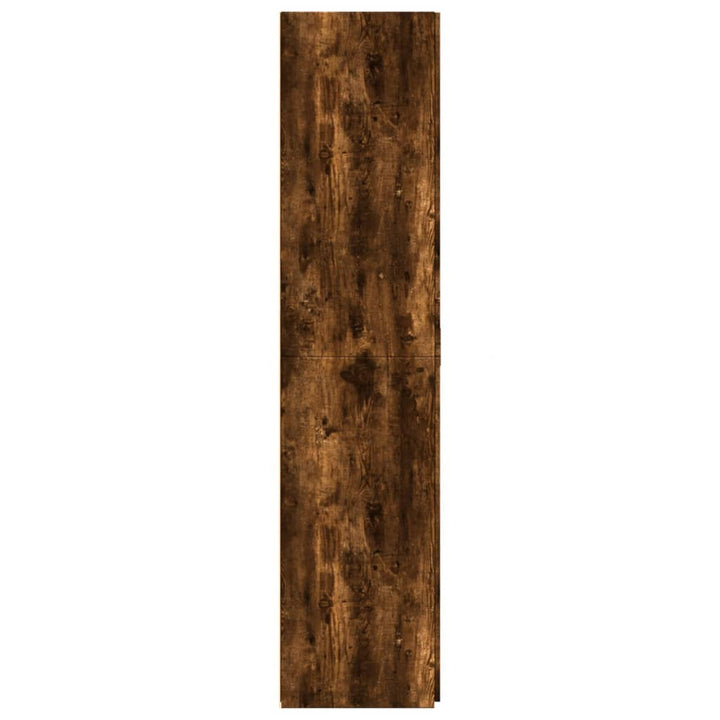 skab 80x42,5x185 cm konstrueret træ røget egetræsfarve