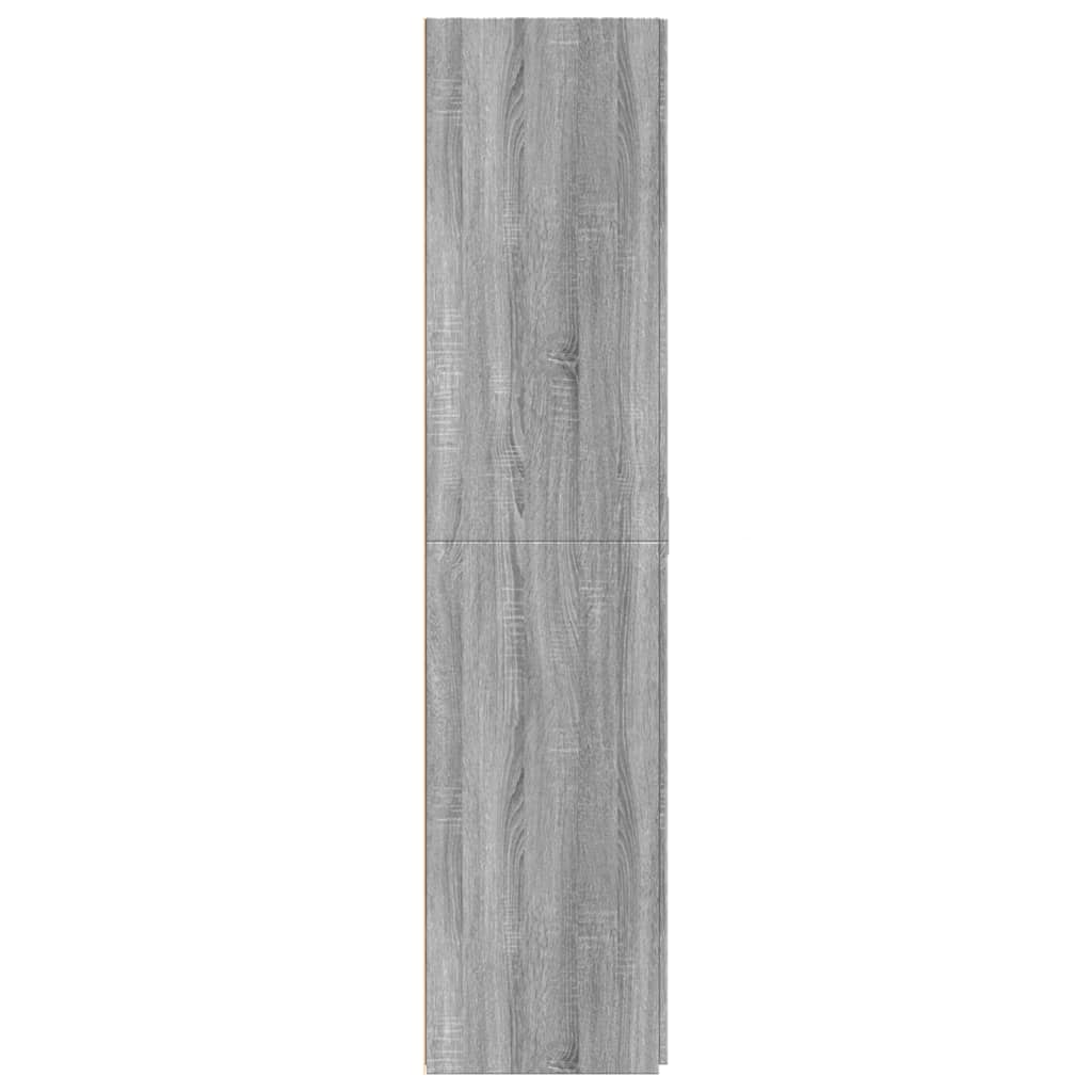 skab 80x42,5x185 cm konstrueret træ grå sonoma-eg