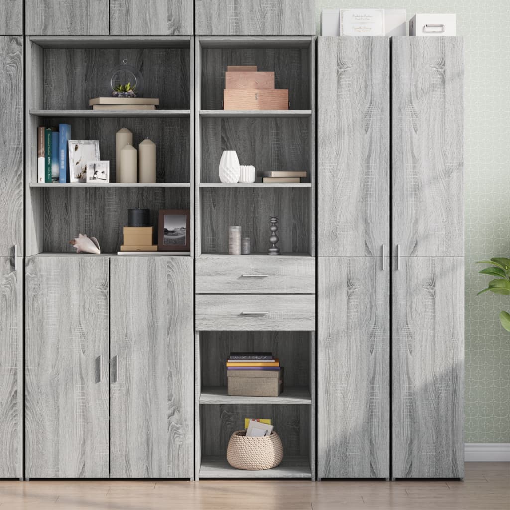 skab 50x42,5x185 cm konstrueret træ sonoma-eg