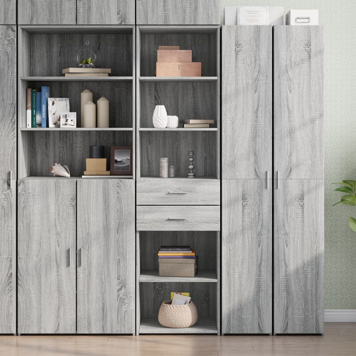 skab 50x42,5x185 cm konstrueret træ sonoma-eg