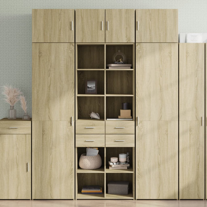 skab 70x42,5x185 cm konstrueret træ sonoma-eg