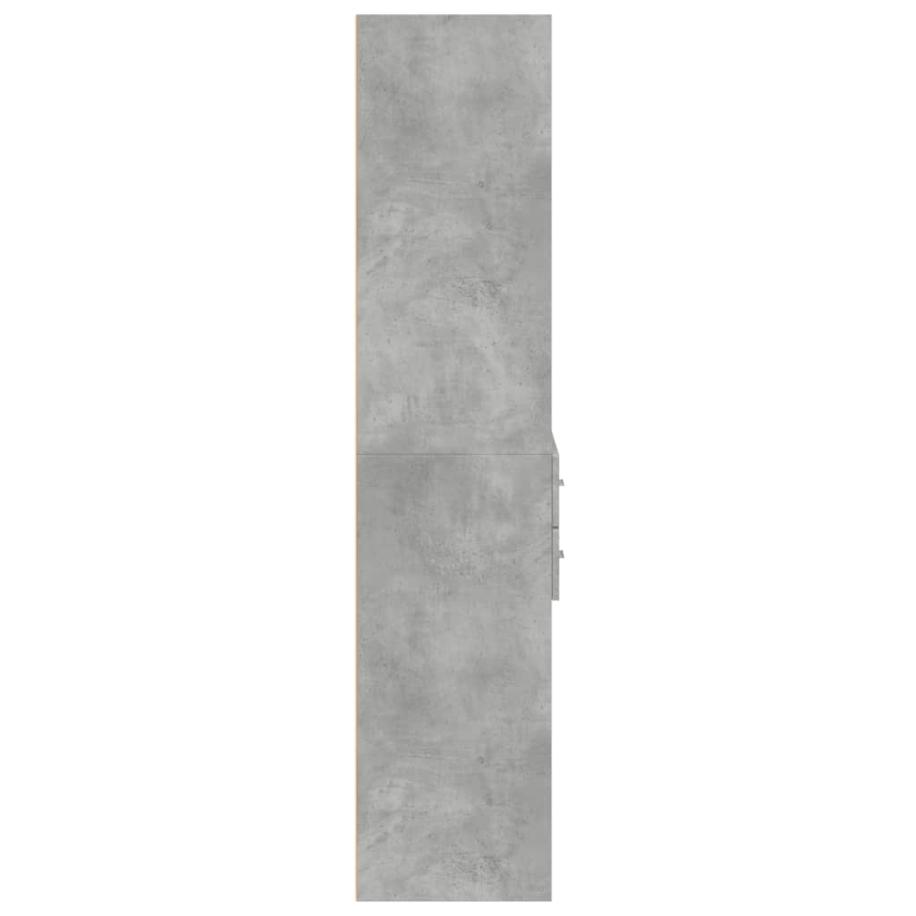 skab 70x42,5x185 cm konstrueret træ betongrå