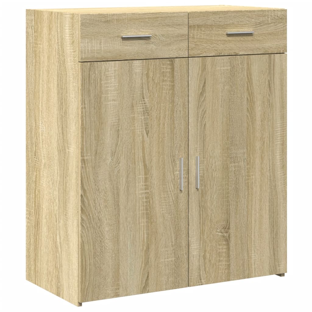 skænk 80x42,5x93 cm konstrueret træ sonoma-eg