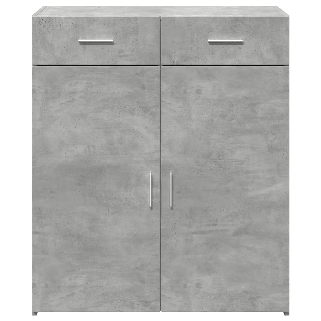 skænk 80x42,5x93 cm konstrueret træ betongrå