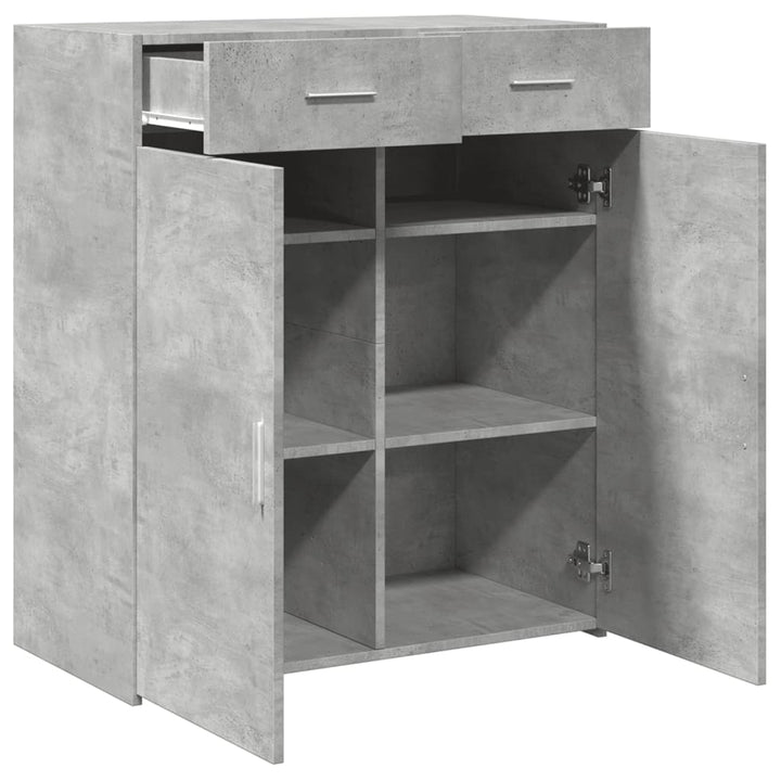 skænk 80x42,5x93 cm konstrueret træ betongrå