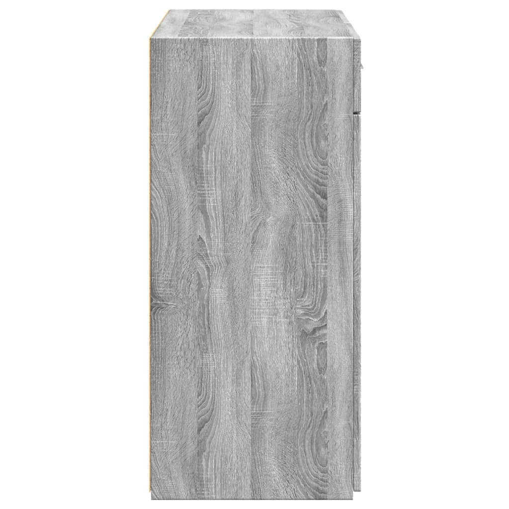 skænk 80x42,5x93 cm konstrueret træ grå sonoma-eg