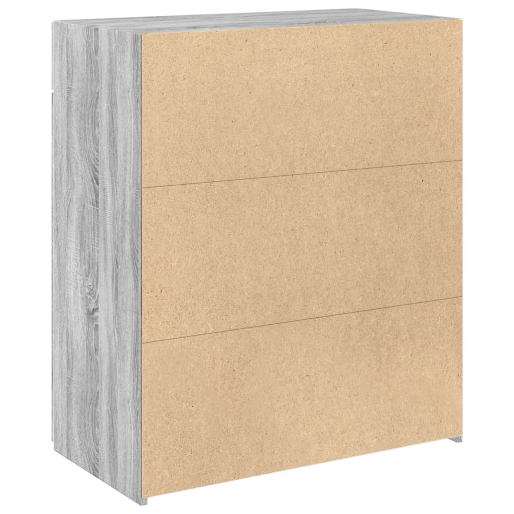 skænk 80x42,5x93 cm konstrueret træ grå sonoma-eg