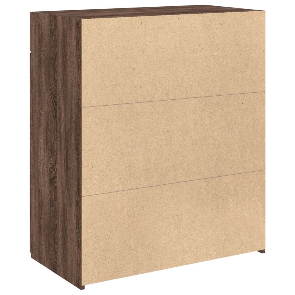 skænk 80x42,5x93 cm konstrueret træ brun egetræsfarve