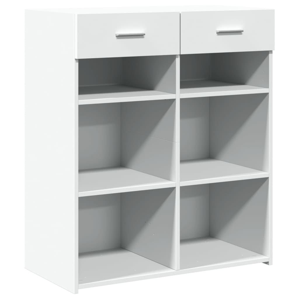 skænk 80x42,5x93 cm konstrueret træ hvid