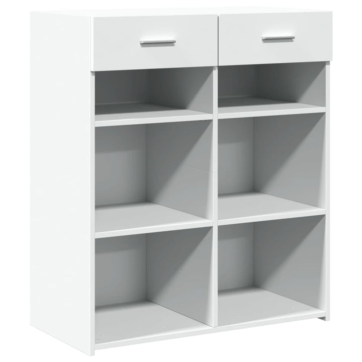 skænk 80x42,5x93 cm konstrueret træ hvid