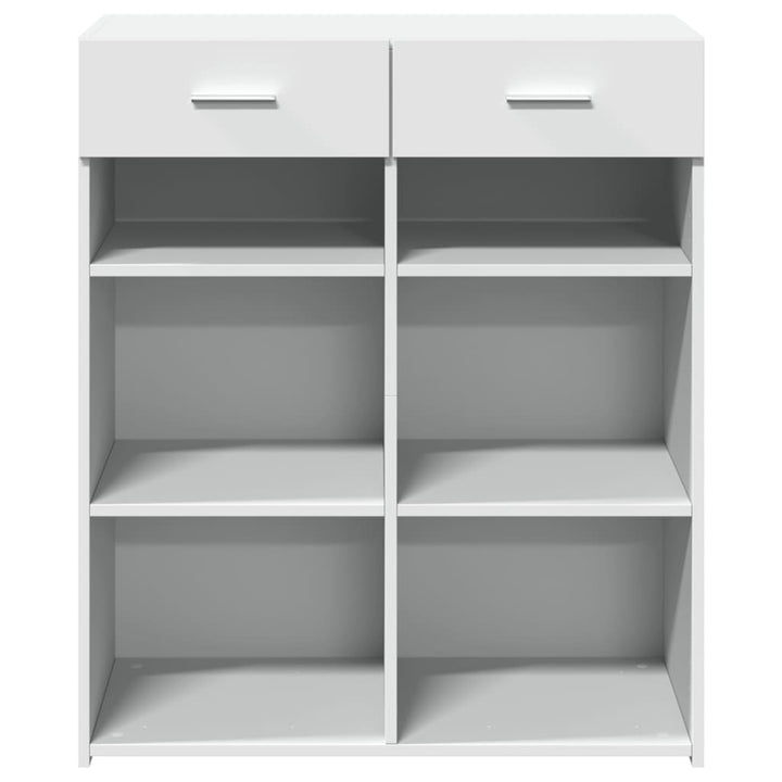 skænk 80x42,5x93 cm konstrueret træ hvid