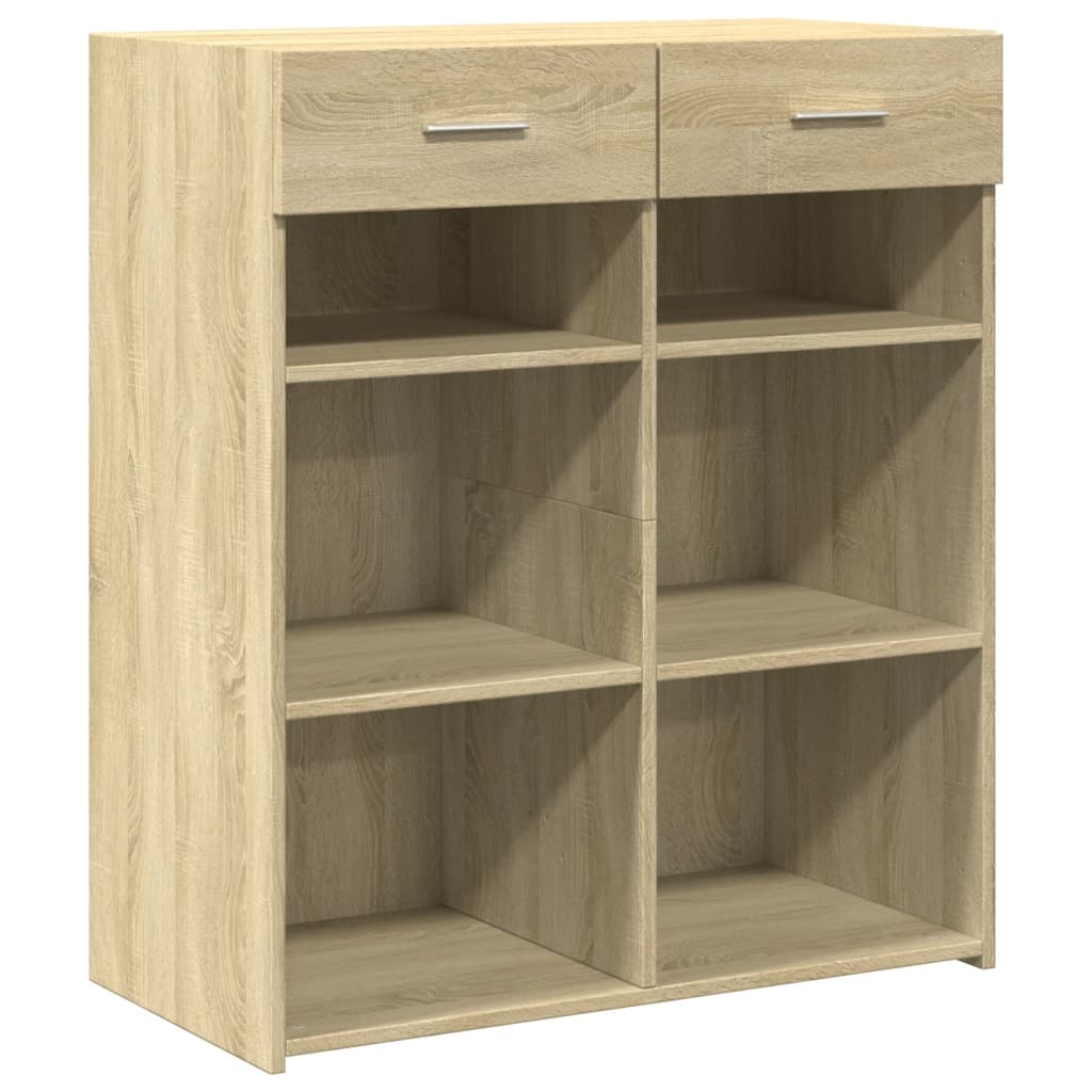 skænk 80x42,5x93 cm konstrueret træ sonoma-eg