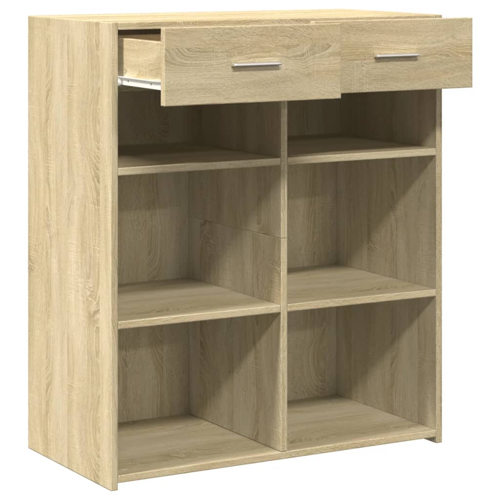 skænk 80x42,5x93 cm konstrueret træ sonoma-eg