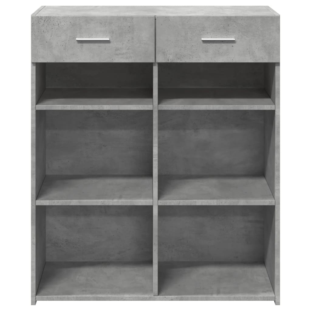 skænk 80x42,5x93 cm konstrueret træ betongrå