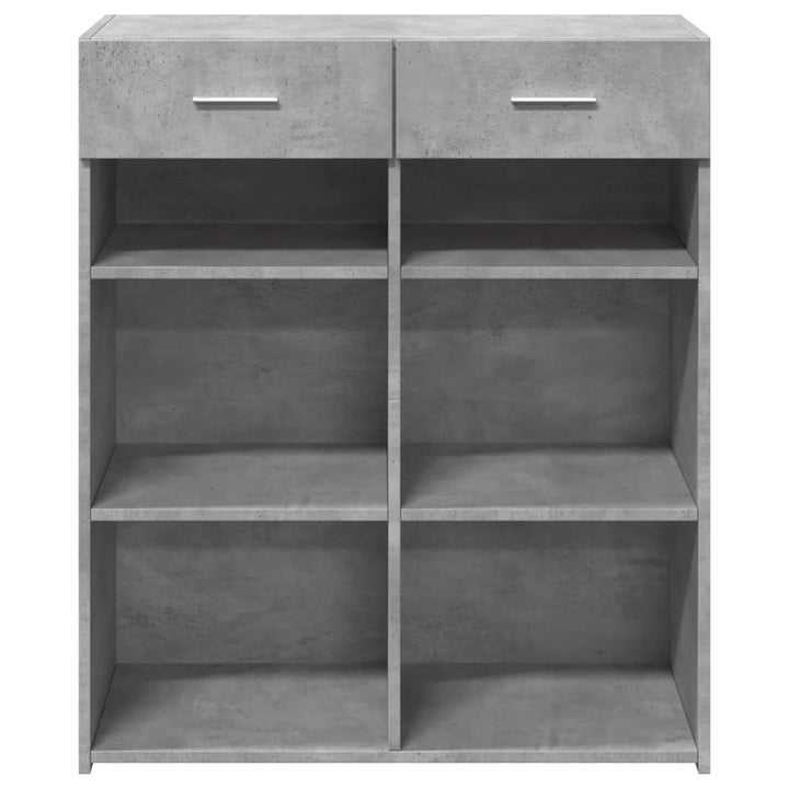 skænk 80x42,5x93 cm konstrueret træ betongrå