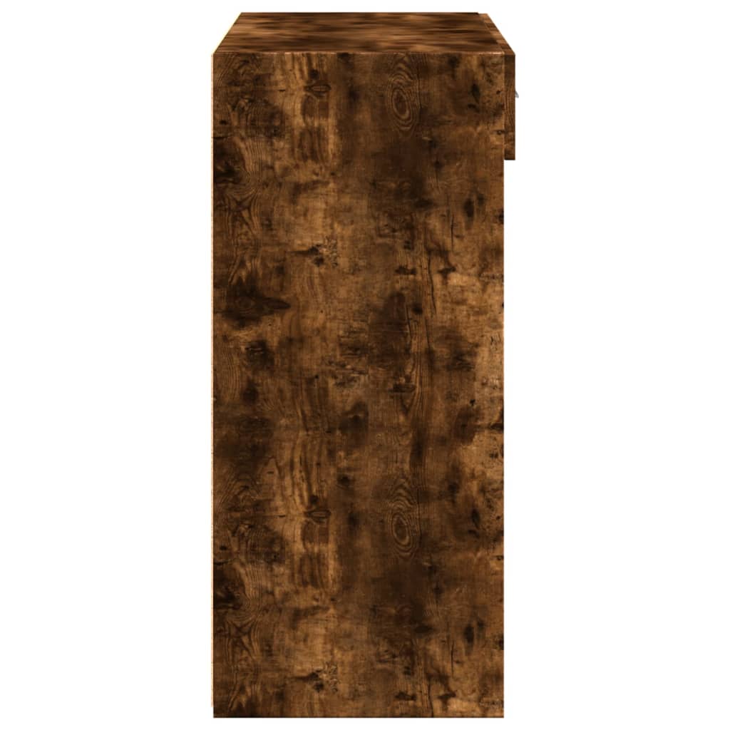 skænk 80x42,5x93 cm konstrueret træ røget egetræsfarve