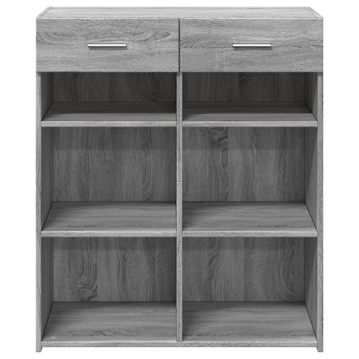 skænk 80x42,5x93 cm konstrueret træ grå sonoma-eg