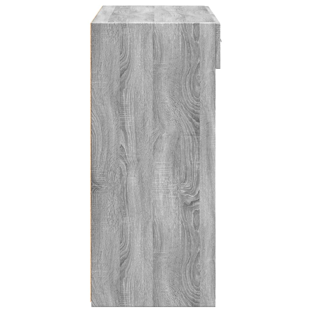 skænk 80x42,5x93 cm konstrueret træ grå sonoma-eg