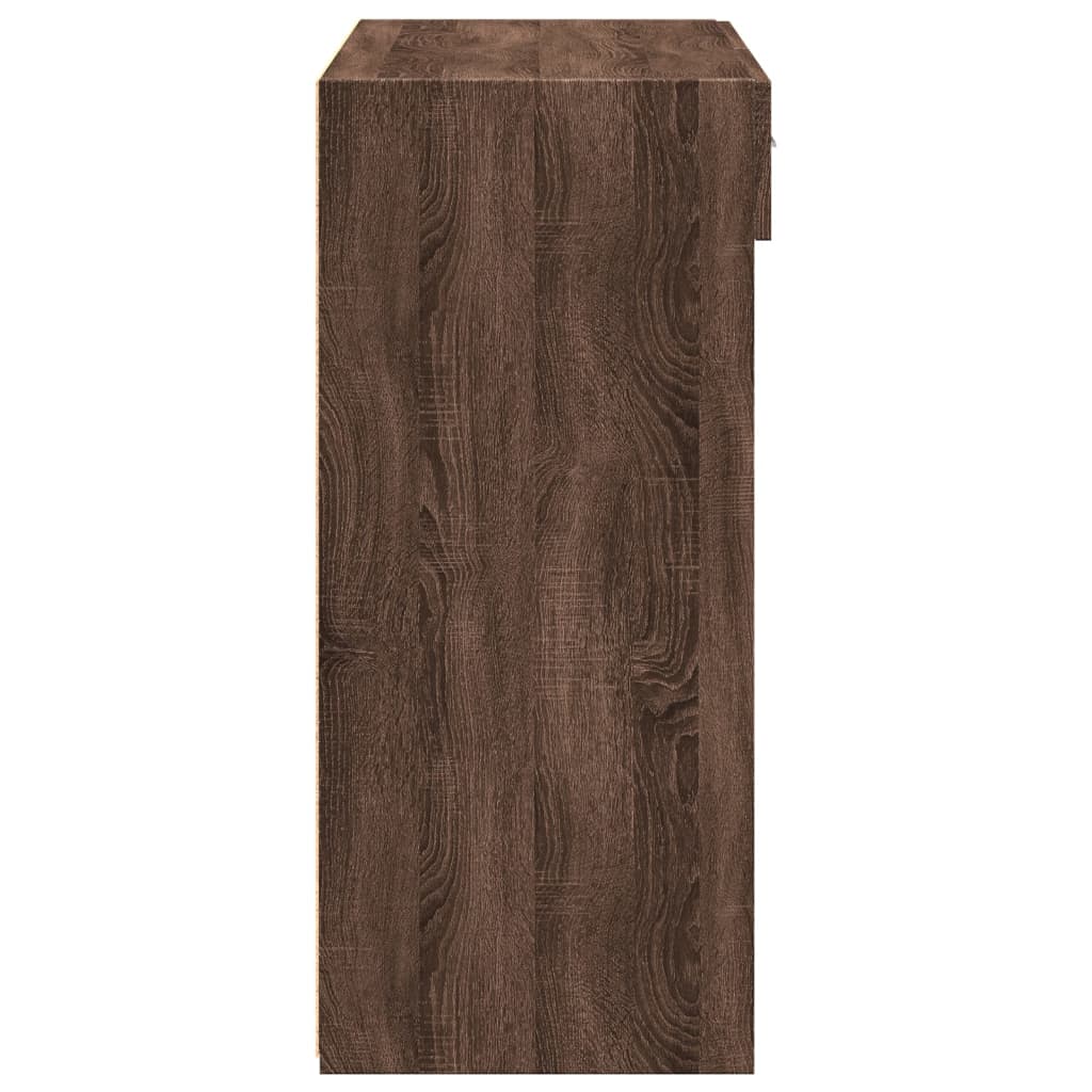 skænk 80x42,5x93 cm konstrueret træ brun egetræsfarve