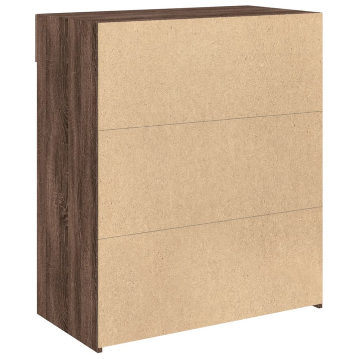 skænk 80x42,5x93 cm konstrueret træ brun egetræsfarve