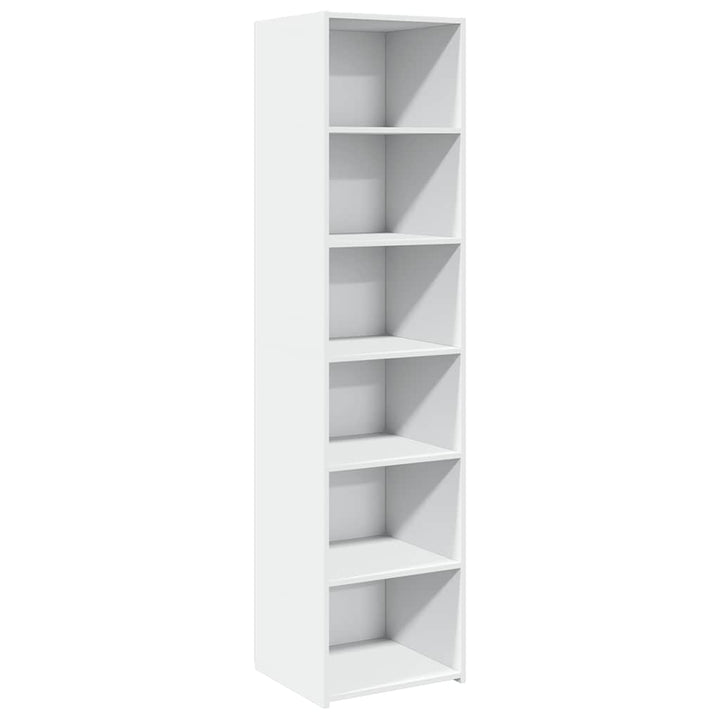 reol 45x41x185 cm konstrueret træ hvid