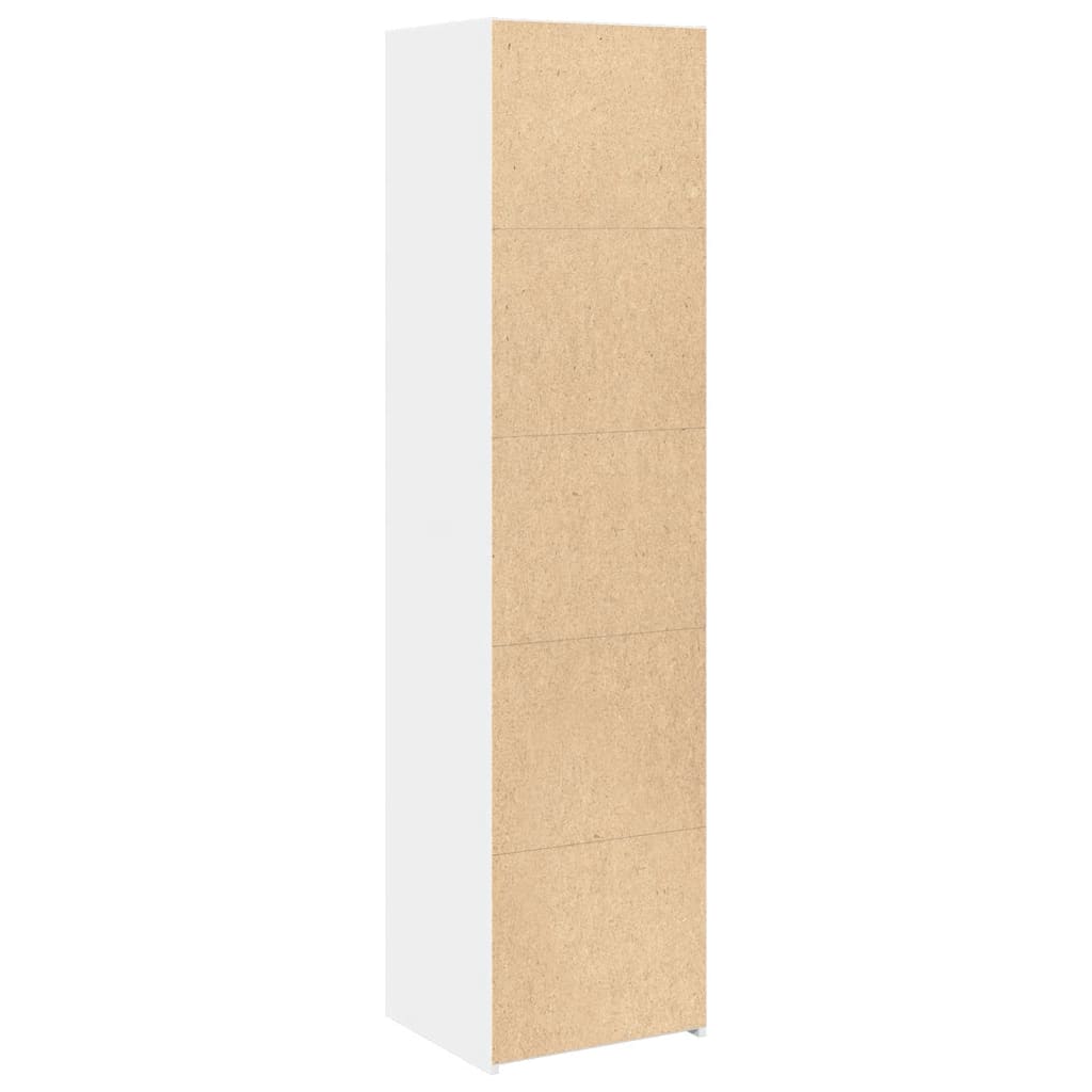 reol 45x41x185 cm konstrueret træ hvid