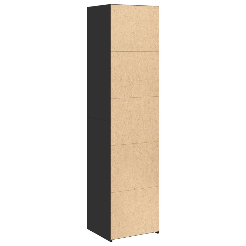 reol 45x41x185 cm konstrueret træ sort