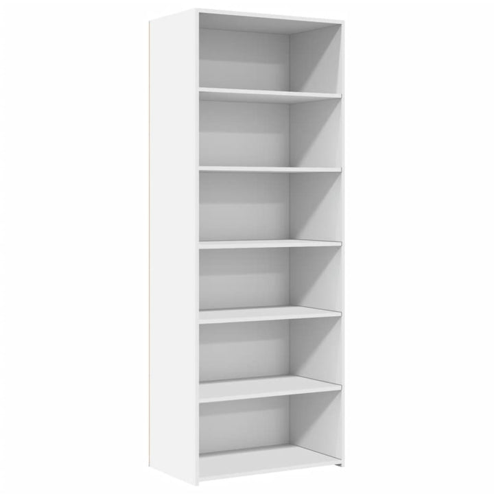 reol 70x41x185 cm konstrueret træ hvid