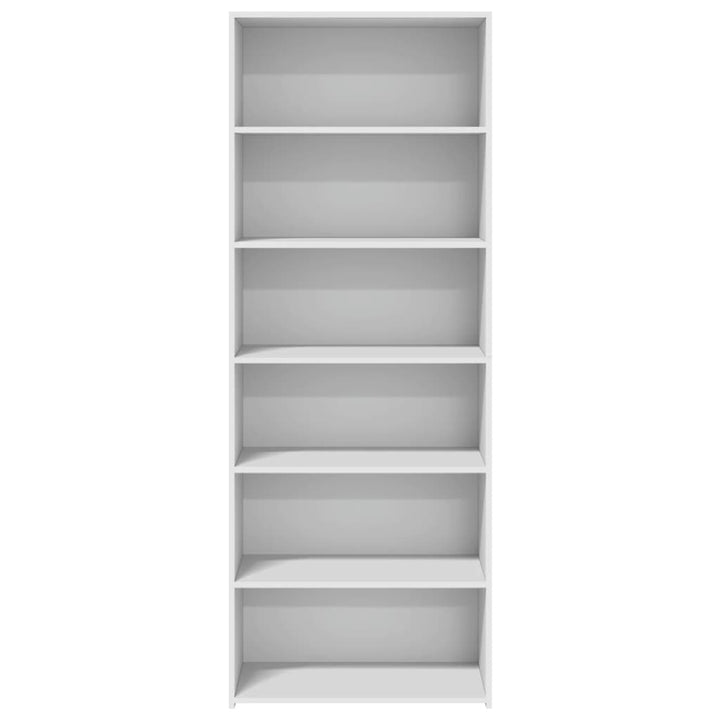 reol 70x41x185 cm konstrueret træ hvid