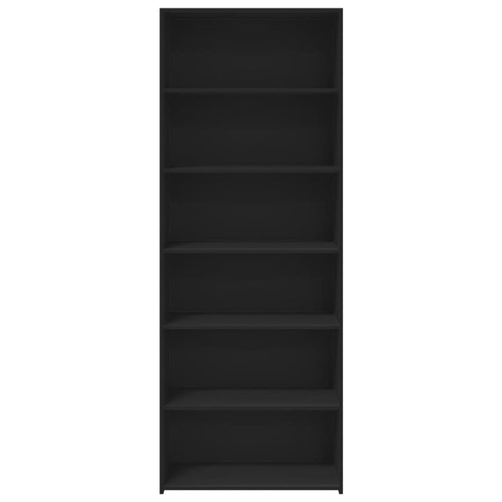 reol 70x41x185 cm konstrueret træ sort