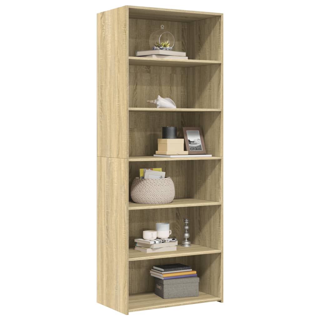 reol 70x41x185 cm konstrueret træ sonoma-eg