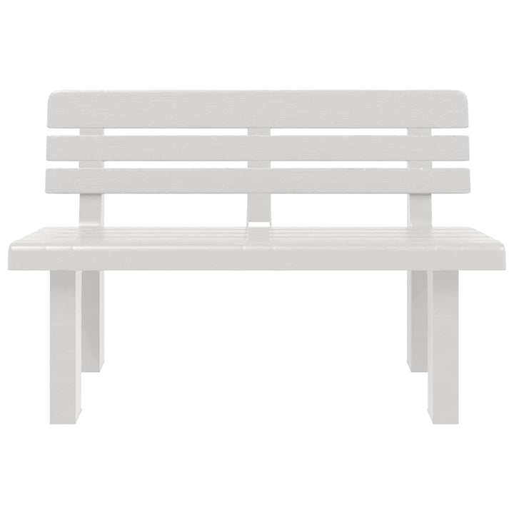 havebænk 110x52x71 cm polypropylen hvid