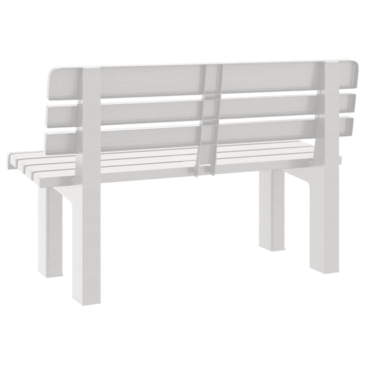 havebænk 110x52x71 cm polypropylen hvid