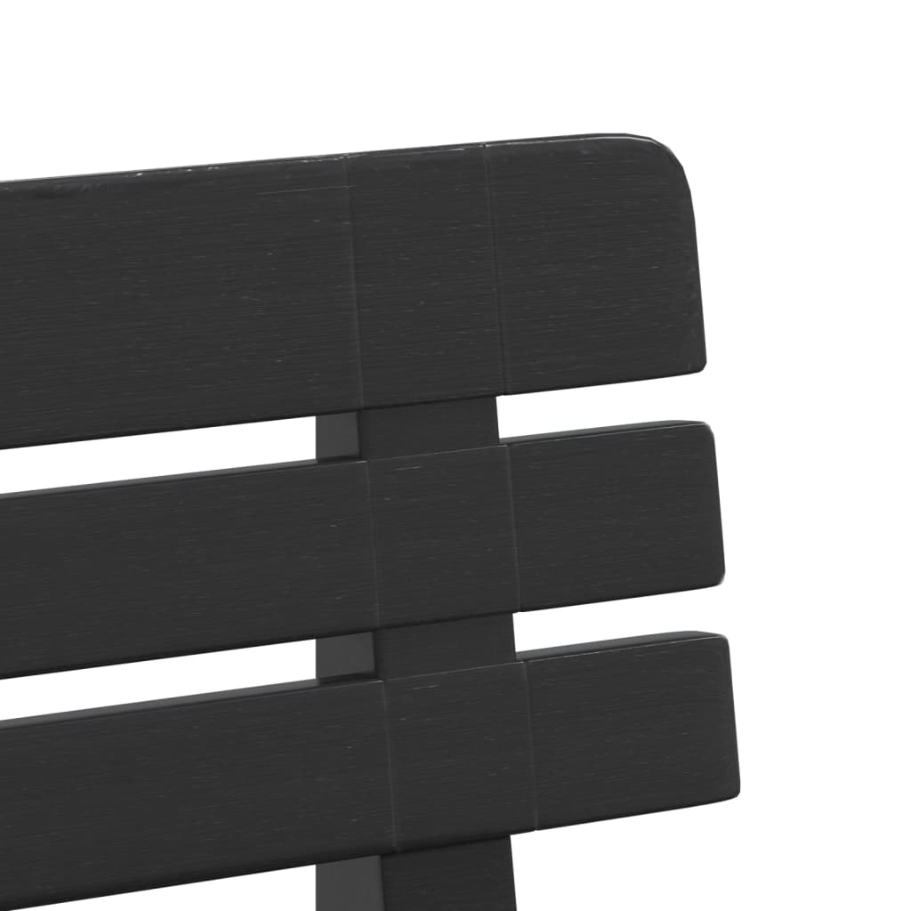 havebænk 110x52x71 cm polypropylen antracitgrå
