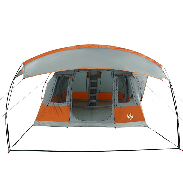 5-personers campingtelt vandtæt grå og orange